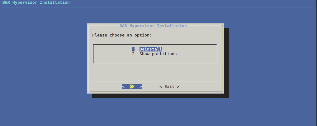 dialog deinstallation